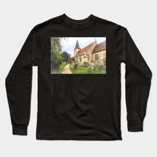 A View Of Bosham Parish Church Long Sleeve T-Shirt